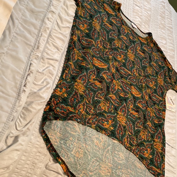 NWT Feather Print Oversized High Low Irma Tunic | Size S - Picture 6 of 11